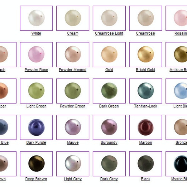 6mm  Swarovski Pearls (5810), 6mm Pearl Beads, You pick color and package size, Iridescent Tahitian, Jewelry Supplies