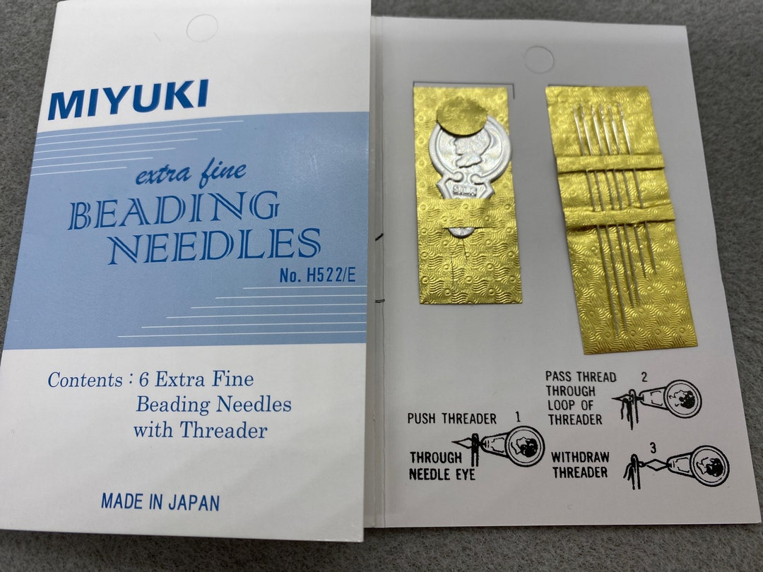 MIYUKI Extra Fine Beading Needles 6 Pieces With Threader, Jewelry