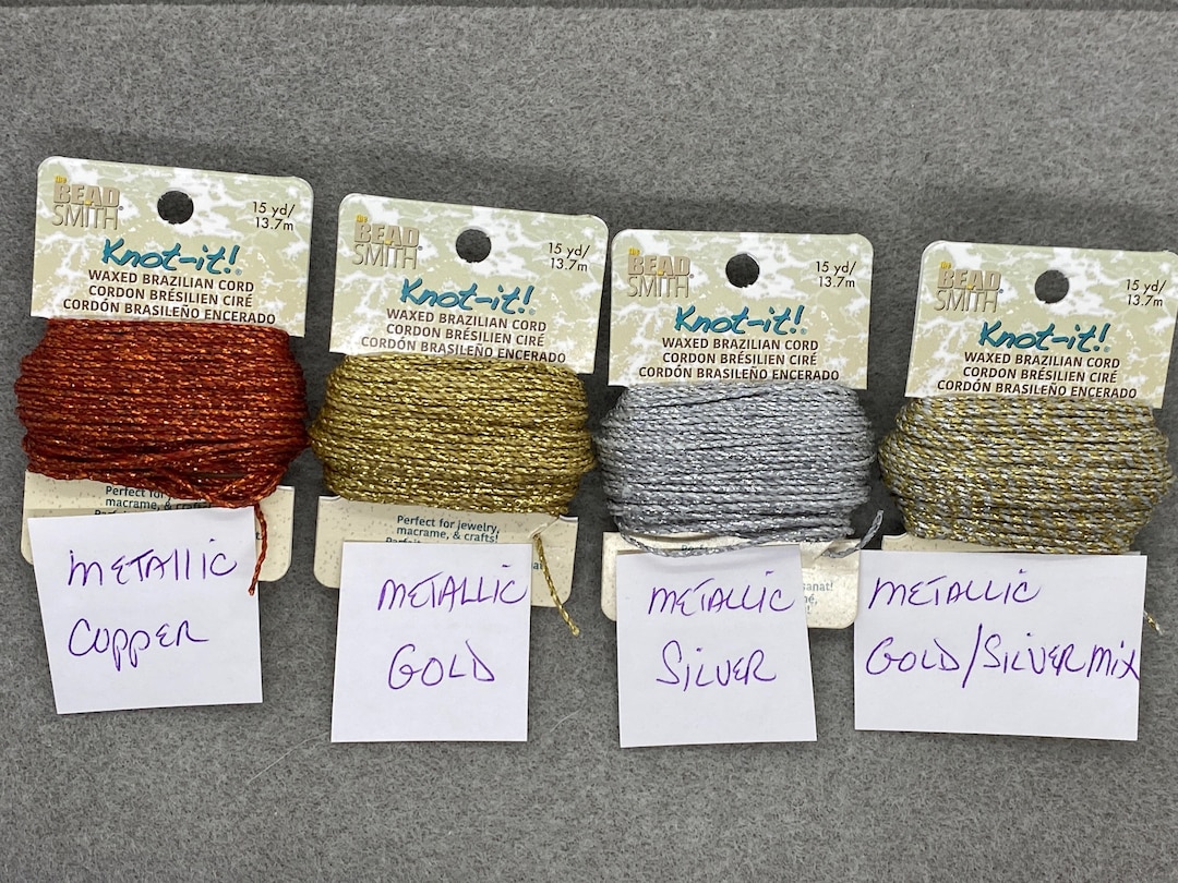 Closeout Sale Brazilian Waxed Cord, 15 Yards Two Ply Poly, Knot It