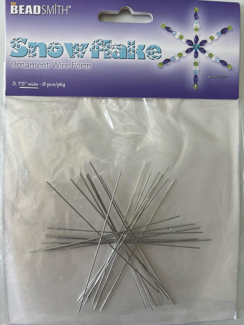 Wire Snowflake Form Beadsmith Wire Snowflake Ornament Form, 3 Sizes, 6