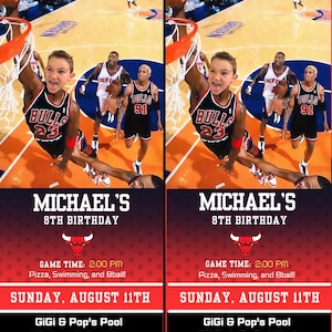 Invito di compleanno personalizzato di Michael Jordan