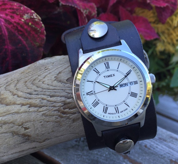 Timex-leather Watch-men's Watch-fossil 