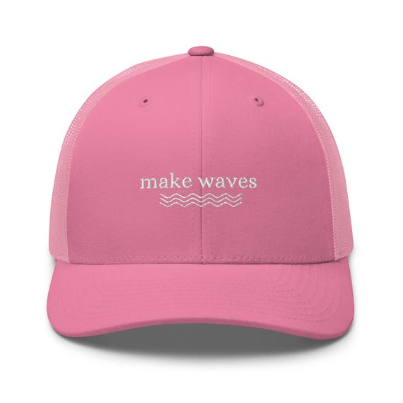 Make Waves Custom Hat Make Waves Trucker Hat in Navy – Shop Friday Feelin main image 3