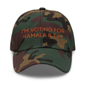 Kamala Harris Tim Walz camo dad hat Kamala Tim camo baseball cap