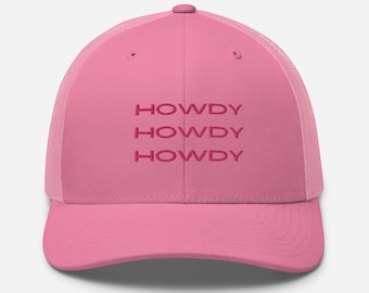Howdy embroidered trucker hat howdy cap