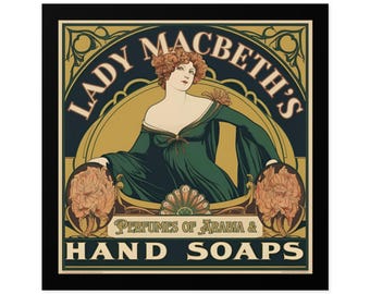 William Shakespeare Sticker - Lady Macbeth Perfume & Soap, Square