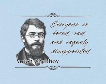 Anton Chekhov Tee: Literary Humor T-Shirt, Cotton