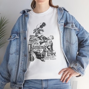 Shakespeare Gift -The Taming of the Ewe, Funny Sheep Shakespeare T-Shirt, Sheep Lover Gift, Novelty Graphic Shirt