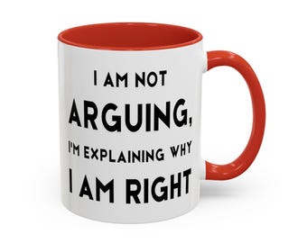 Taza divertida para profesores, taza de café "No estoy discutiendo", regalo de agradecimiento para profesores, respuesta ingeniosa en el aula, cerámica de 325 ml (11 oz) y 444 ml (15 oz).