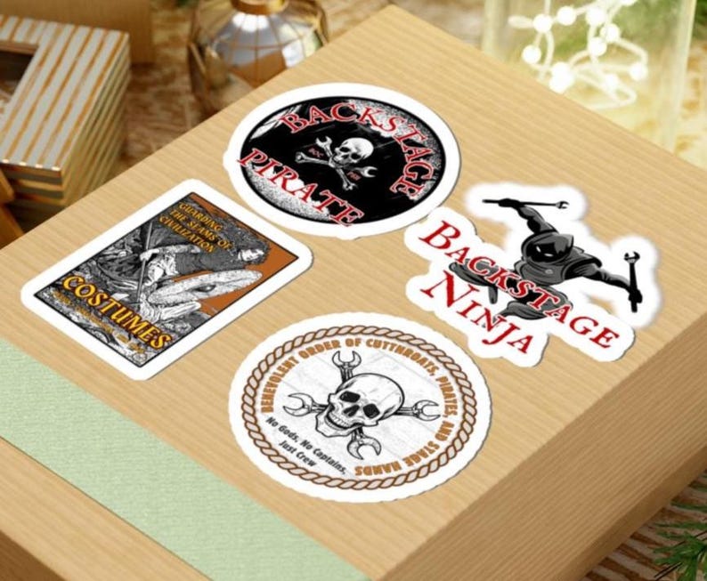 Stage Crew Sticker Pack – Vinyl Decals for Theatre Tech, Pirates ...
