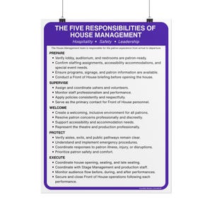 House Manager Poster | Theatre Classroom Decor | Drama Teacher Gift | Theatre Department Wall Art | Stage Manager Classroom Poster