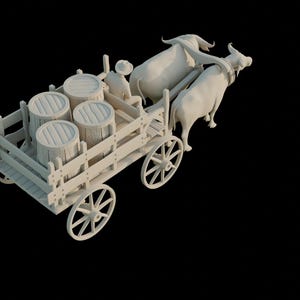 Ox-Drawn Cart - STL file ready for 3D printing