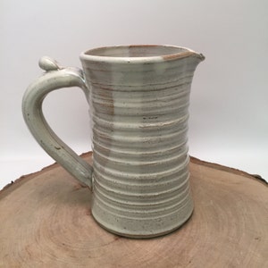 Creamer Pitcher Handmade Stoneware Pottery Ivory Bild 3