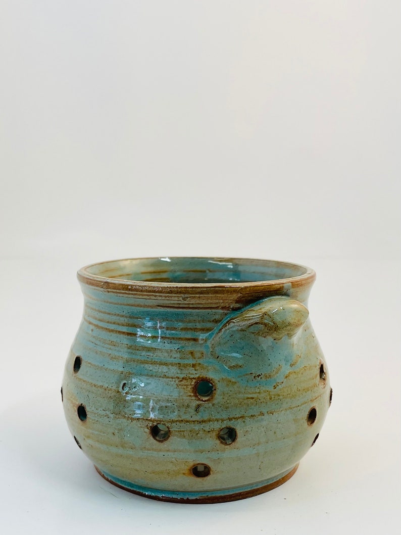 Berry Colander | Handmade Stoneware Pottery | Robin's Egg Blue