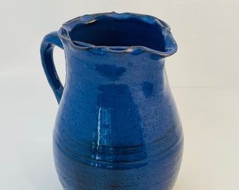 Serving Pitcher | Creamer | Handmade Stoneware Pottery | Indigo Blue