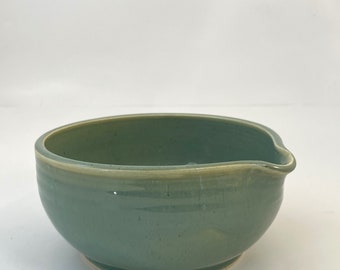 Batter Bowl| Mixing Bowl | Handmade Porcelain Pottery | Celadon Green