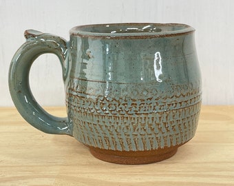 Coffee Mug | Tea Cup | Handmade Stoneware Pottery | Robin's Egg Blue