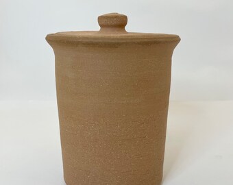 Stoneware Sourdough Bread Starter Crock | Lidded Jar | Canister | Handmade Stoneware Pottery