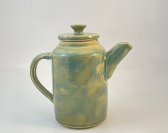 Teapot | Handmade Porcelain Pottery | Celadon Green | Serving | Gift