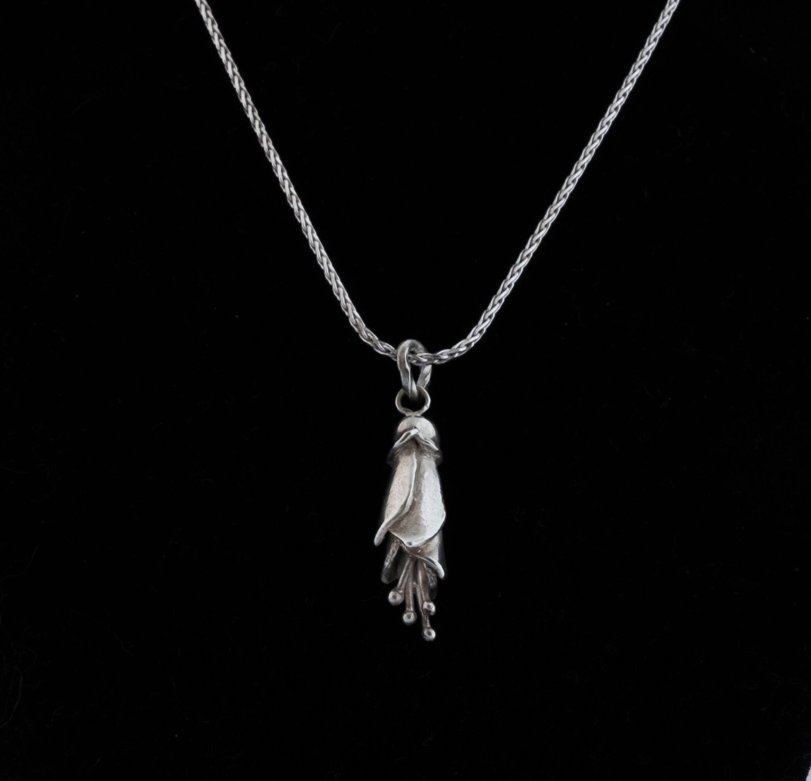 New Zealand /Kowhai / native / sterling silver/ necklace / Etsy