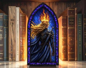 Aelin Tron ze Szkła – Kącik z Książkami, Tron ze Szkła – Kącik z Książkami, Dekoracja do serii książek, Dekoracja do półki fantasy, Prezent dla miłośników książek, Prezent dla miłośnika książek