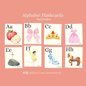 Alphabet Flashcards | Fairytales | Homeschool Preschool