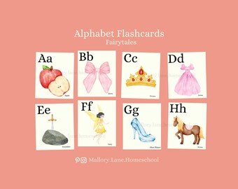 Tarjetas didácticas del alfabeto / Cuentos de hadas / Educación preescolar en casa