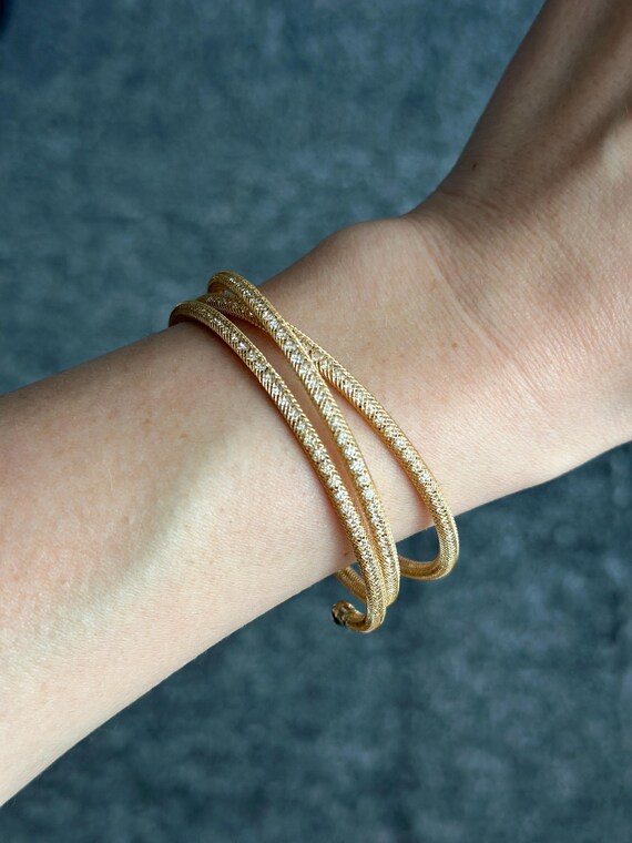 Bracciale Dorato Donna In Pelle E Acciaio Inox 316L, Lunghezza 19 Cm, Con Chiusura Magnetica, Ipoallergenico, Regalo Per Festa Della Mamma, Compleanno, Anniversario, In Sacchetto Organza - 3