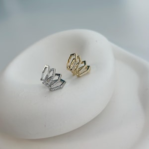 Silver Diamond Ear Cuff Earring Minimalist Silver Ear Cuff Earring No Piercing Needed Gift for her Birthday Gift Idea