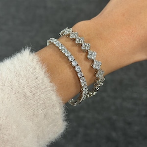 Tennis Bracelet Zirconia Tennis Bracelet Diamond Bracelet Gift for Her