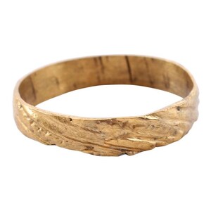 medieval european wedding ring, 15th century, size 9 1/4