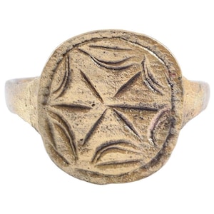 Medieval Mystic Ring, 12th-14th Century, Size 11 3/4