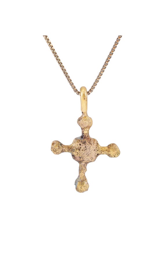 European Convert's Cross Necklace, 9th-10th Century wearable jewelry