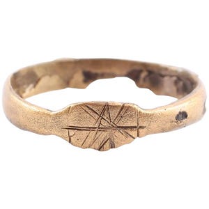 Medieval Christian Ring 6th-9th Century AD, size 6 3/4