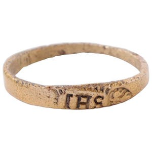 Medieval European Christian ring 9th-10th Century AD, size 4 3/4