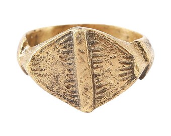 Anello da uomo europeo del tardo Medioevo, XIV-XVI secolo d.C., misura 8 3/4