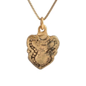 ancient viking heart pendant necklace, c.850-1050 ad