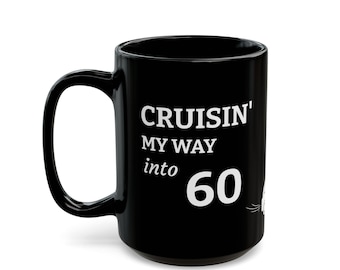 Personalized Black Coffee Mug, 15 Oz, Customizable Ceramic Tea Mug