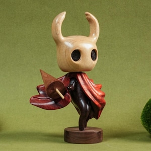 Wooden Hollow Knight Figurine, Handmade Hollow Knight Wooden Ornament, Gift for Gamer, Game decor