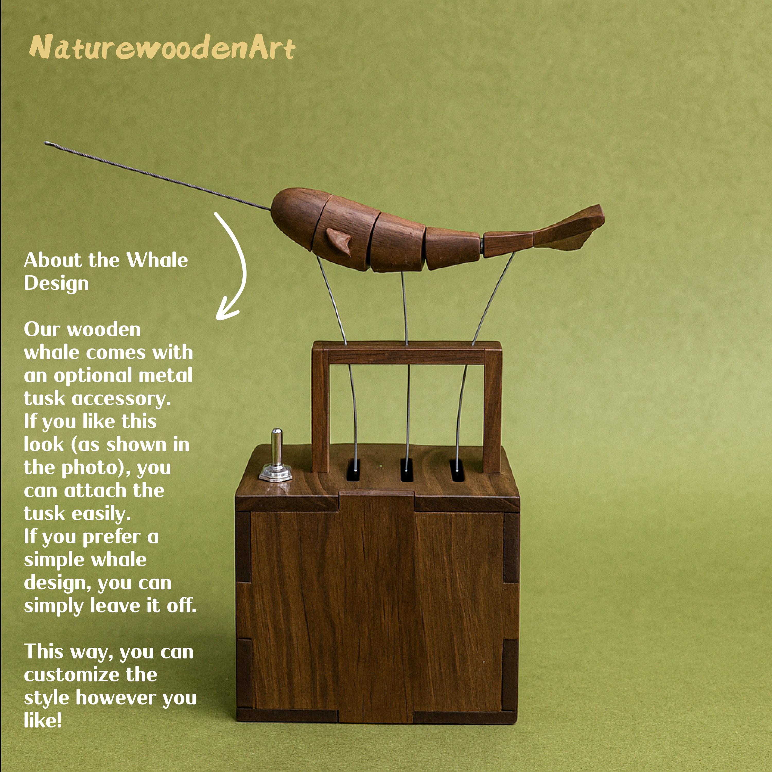 Handmade Wooden Whale Automata Music Box,wooden Whale Mechanical Toy ...
