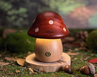 Handmade Wooden Mushroom lamp, Mushroom night light, Magic Mushroom, Wooden Mushroom, Mushroom ornaments, Baby Night Light, Gift for Kids