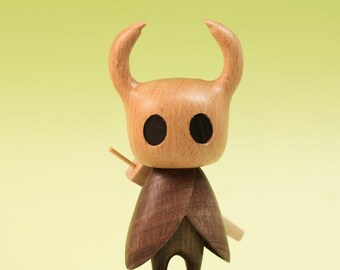 Wooden Hollow Knight Figurine, Silksong Figure, Hollow Knight