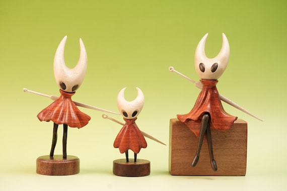 Wooden Hollow Knight Figurine, Silksong Figure, Hollow Knight