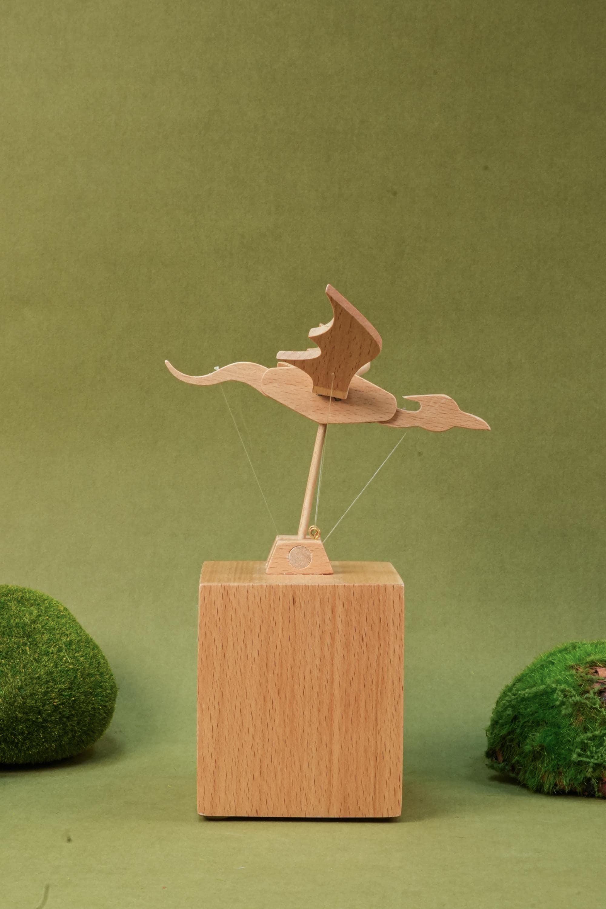Carillon Vintage Con Uccellino E Rilievo 3D – Meccanico, In Lega, Per Scrivania O Libreria