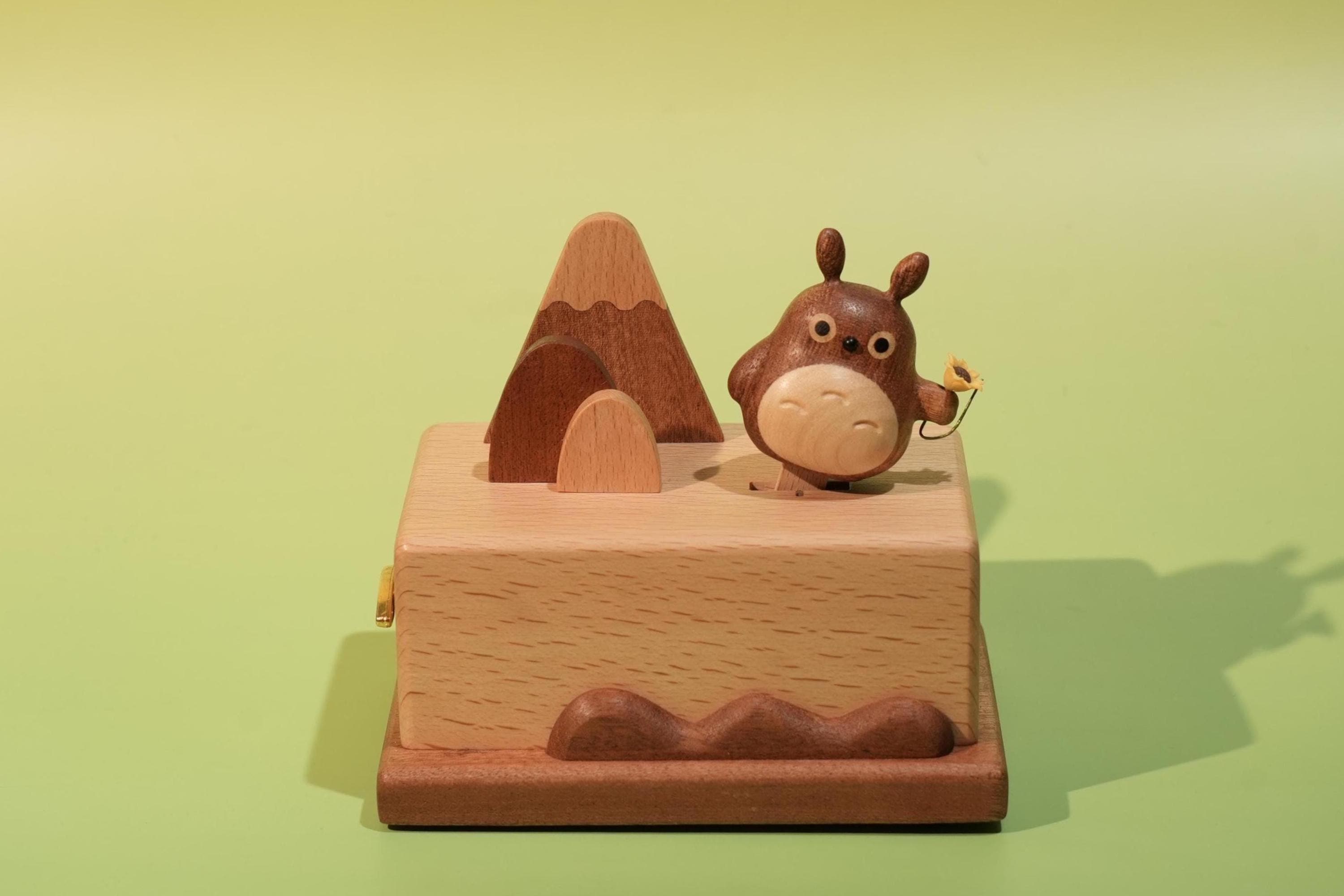 Wooden Totoro Music Box, Moving Totoro, Totoro Home Decor