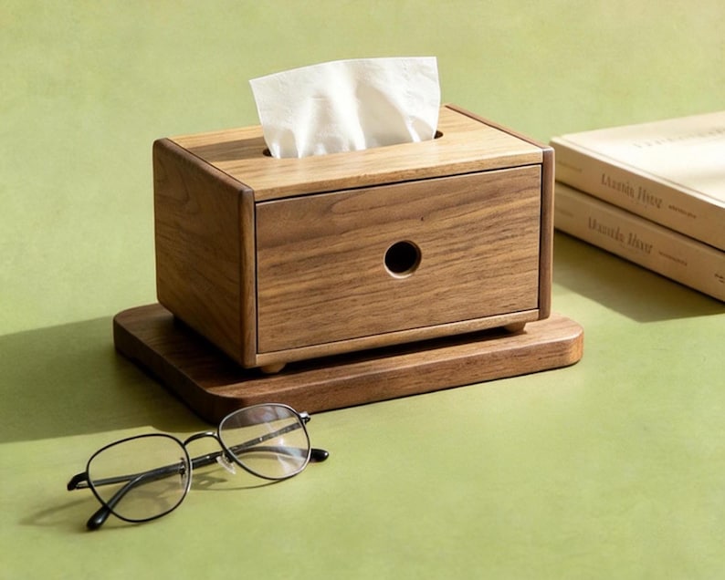 Wooden Totoro Tissue Box, Totoro Tissue Cover, Cute Paper Napkin Holder, Studio Ghibli Inspired Home Decor, Studio Ghibli Fan Gift image 5