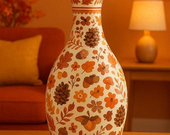 3D Puzzle Vase for LEGO® Flowers Display, Unique Home Decoration, Flower Vase with a Design of Pines and Flowers, House Warming Gift