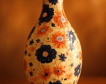 3D Puzzle Vase for LEGO® Flowers Display, Unique Home Decoration, Flower Vase with a Design of Floral Patterns, House Warming Gift