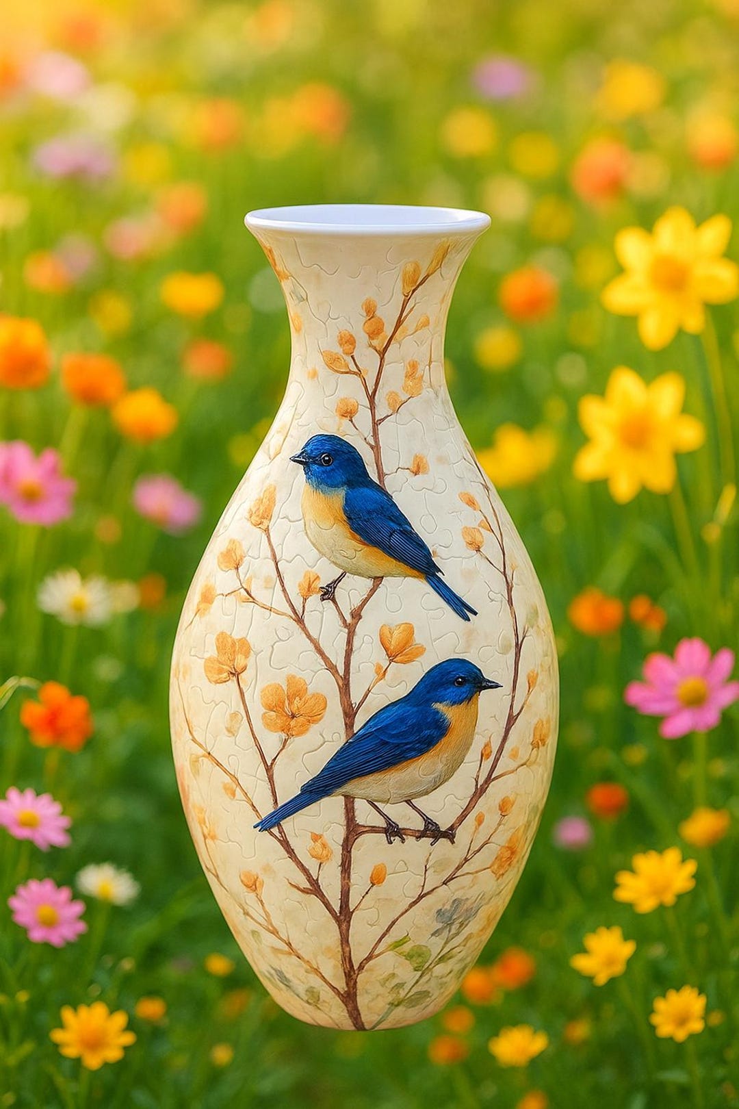 3D Puzzle Vase for LEGO® Flowers Display, Unique Home Decoration