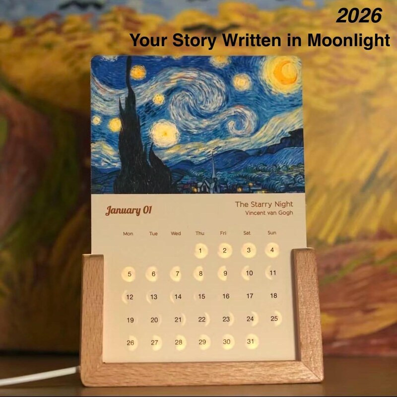 Calendrier De Bureau 2026 Sapin De Noël Avec Lumière LED - Papier Sculpté 3D, 272 Pages - Décoration Et Bloc-notes - 6